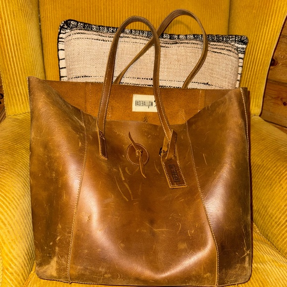 Baseballism Glove Leather Tote Bag - Picture 1 of 9